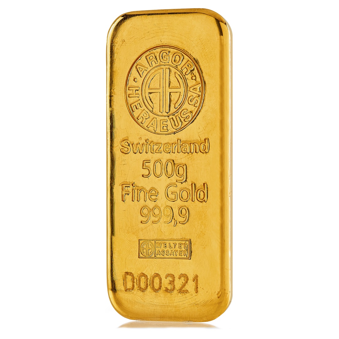 AG argor-heraeus 500g(999,0) Gold Bar